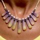 164- Mon premier collier en epines d'oursin crayon, perles et raphia 